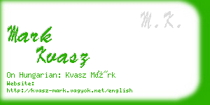 mark kvasz business card